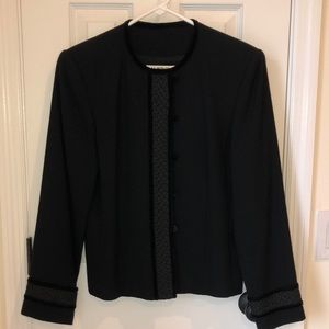 Kasper Wool and Velvet Accented Suit Jacket/Blazer